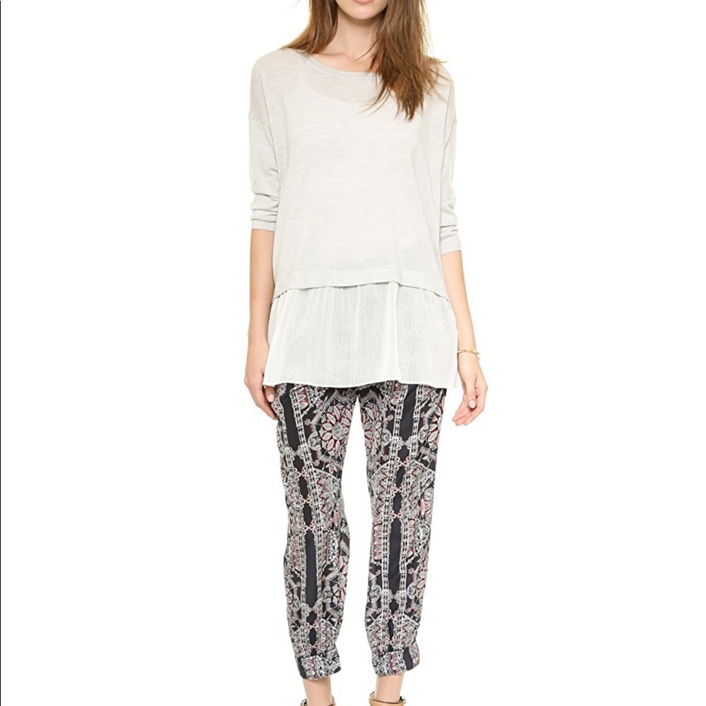 Club Monaco silk harem pants